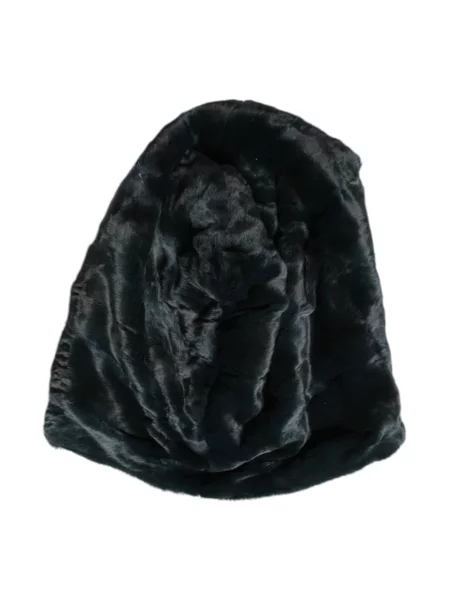 Czapka Dolce And Gabbana z futerkiem czarna