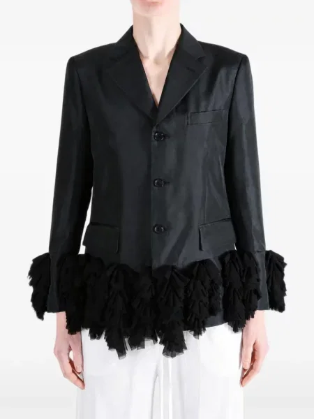 Geacă Comme Des Garçons cu volane negru