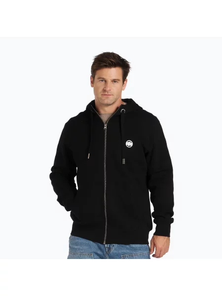 Férfi pulóver Pitbull Small Logo Hooded Zip black Small Logo Hooded Zip fekete