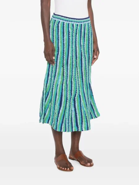 Fustă midi Tory Burch albastru