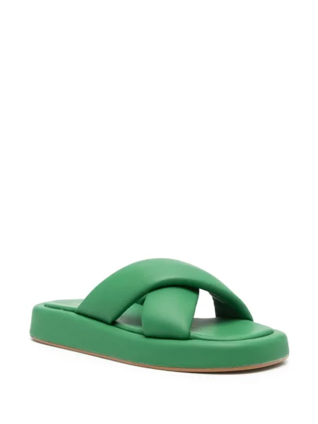 Sandale Vamsko din piele verde
