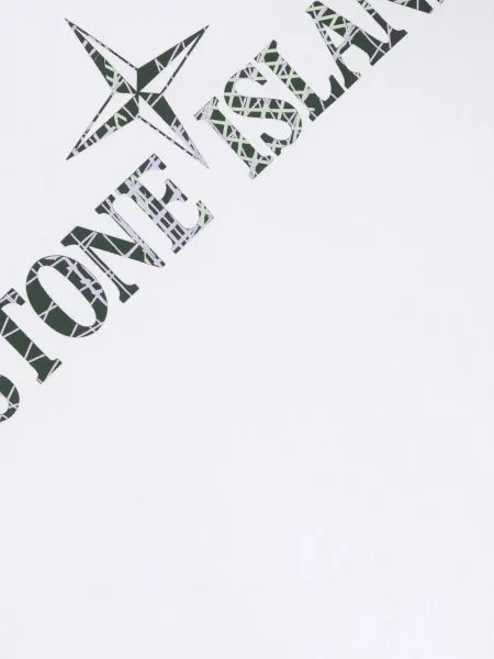 Dětské tričko Stone Island bílé