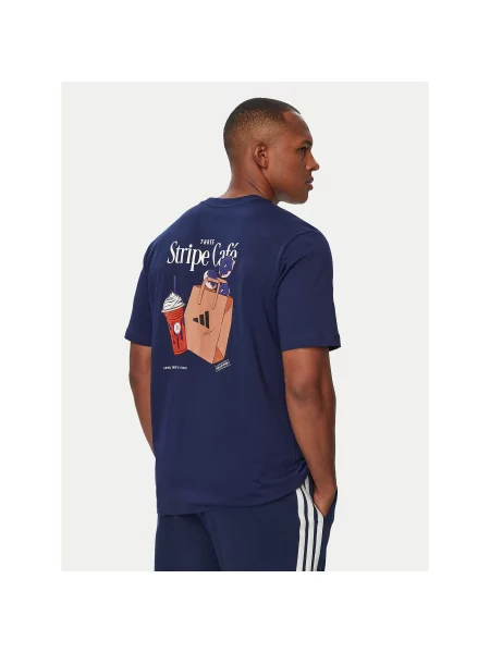 Adidas T-shirt Coffee Cafe Donut Bag Regular Fit plava