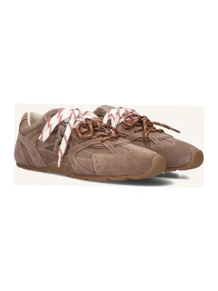 Sneakersy Nokwol skórzane beżowe