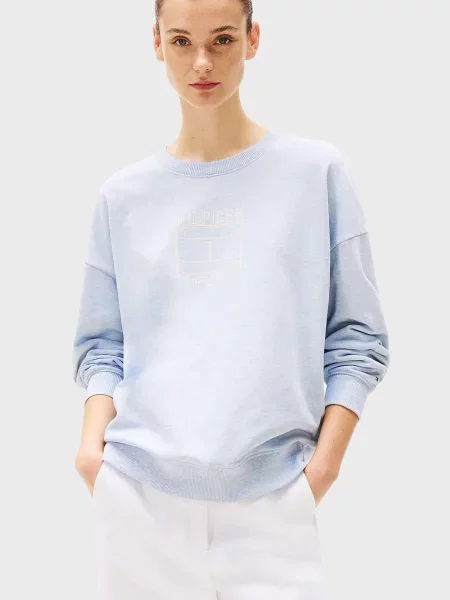 Світшот Tommy Hilfiger блакитний