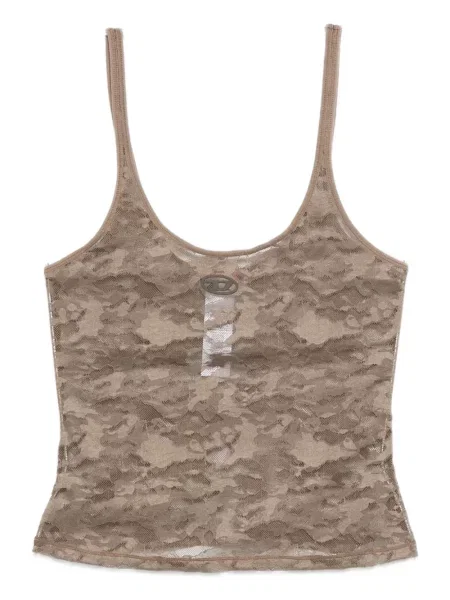 Top Diesel din dantelă maro