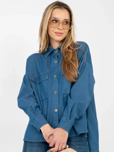 Cămașă Italy Moda albastru