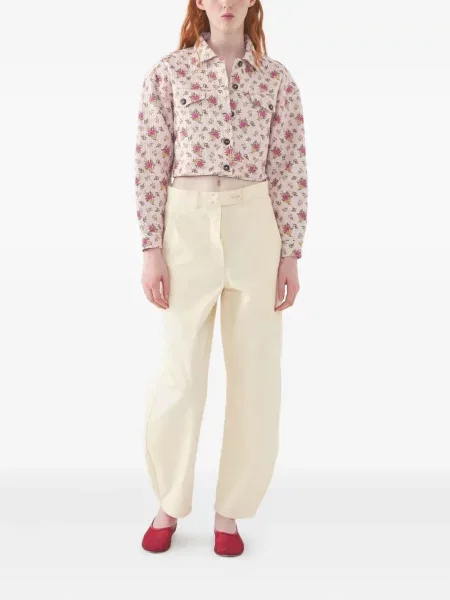 Geacă Antik Batik cu model floral cu imagine roz