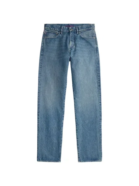 Straight fit džíny Ralph Lauren Purple Label s 5 kapsami modré