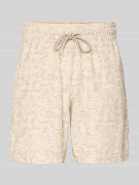 Szorty dresowe w kroju relaxed fit z dodatkiem bawełny model CLEMENT' Only & Sons białe