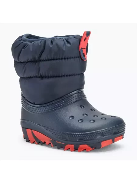 Śniegowce dziecięce Crocs Classic Neo Puff black granatowe