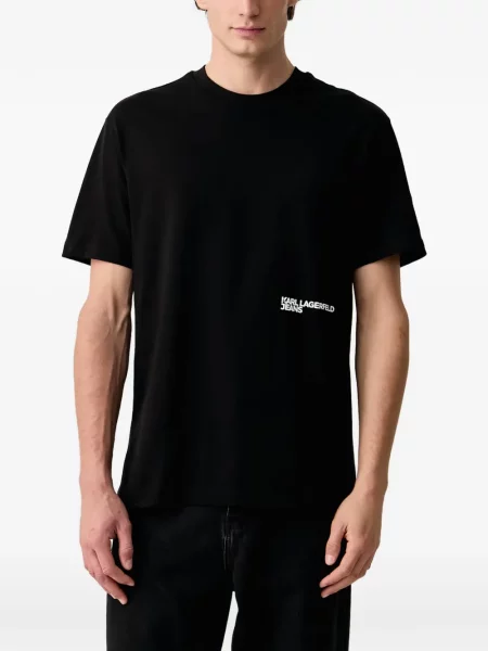 Tricou Karl Lagerfeld Jeans cu imagine negru