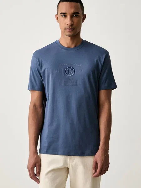 Armani Exchange tricou pentru bărbați din albastru