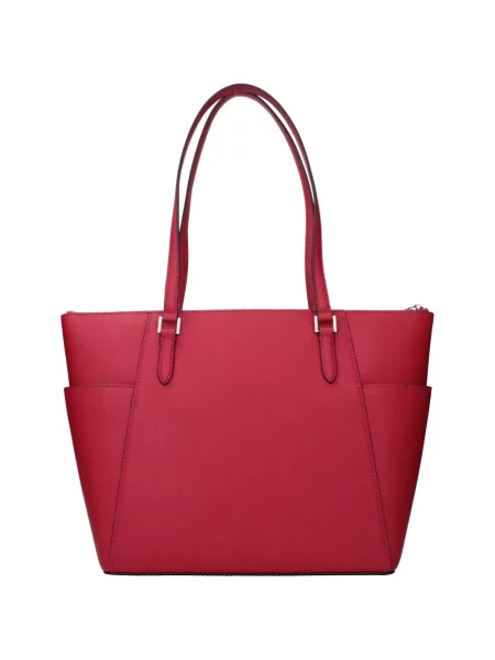 Кожена шопинг чанта Michael Kors с автограф розово