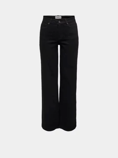 Широкі джинси Only бавовна/поліестер чорний