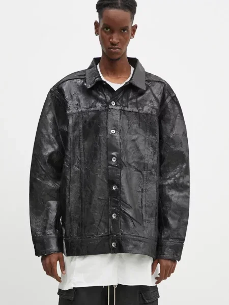 Rick Owens geaca Jumbo Worker barbati de tranzitie oversize negru