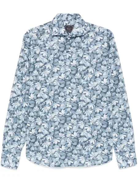 Květinová košile Orian s potiskem modrá