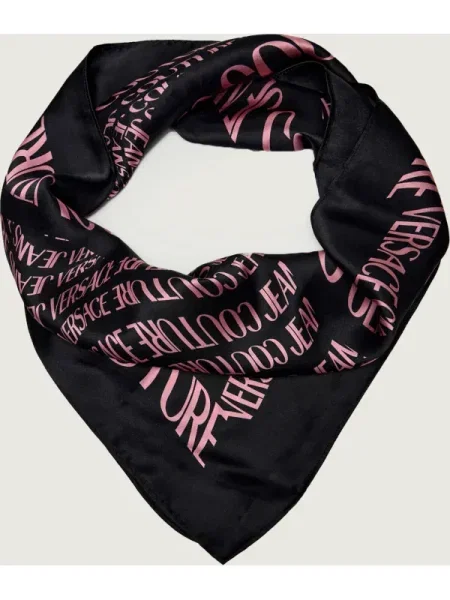 Fular Versace Jeans Couture de mătase negru