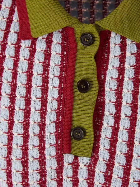 Top Marni cu dungi roșu