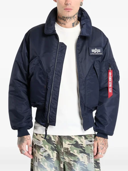 Geanta de piele Alpha Industries albastru