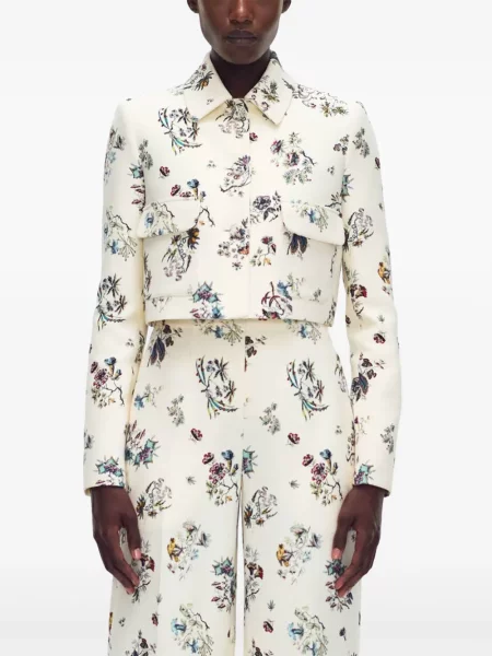 Geacă Adam Lippes cu model floral alb