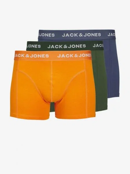 Jack & Jones Boxeri 3 bucăți Albastru alb