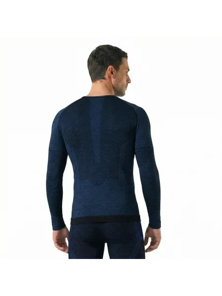Koszulka termoaktywna Risalti Maglia Termica z wełną merino niebieska