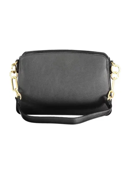 Lniana torebka crossbody Valentino By Mario Valentino czarna