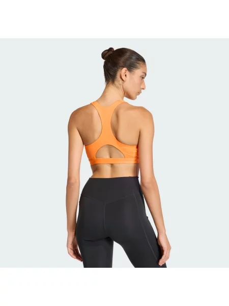 Biustonosz Optime Essentials Workout zapewniający średnie wsparcie pomarańczowy