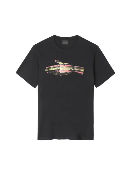 Koszulka Ps By Paul Smith z nadrukiem casual czarna