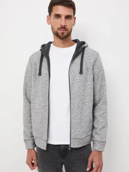 Меланжевый свитер Medicine с капюшоном серый