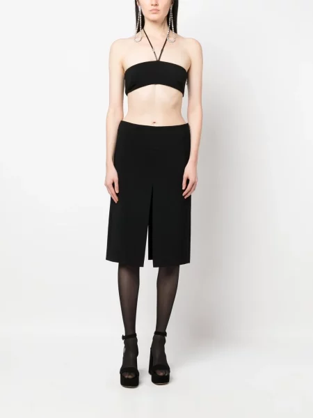 Podprsenka Dsquared2 s výstřihem halter černá