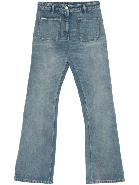 Jeansy dzwony Courreges niebieskie