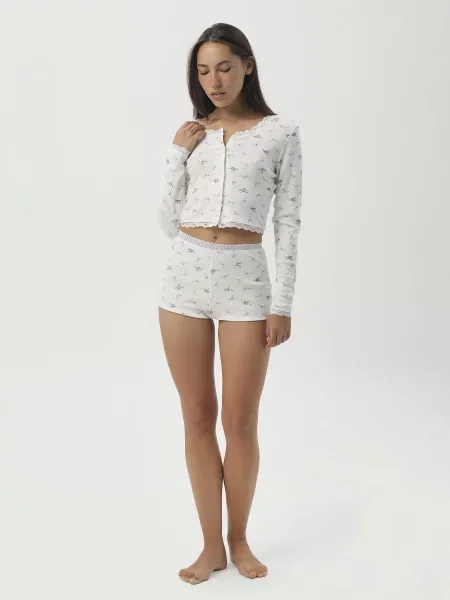 Піжама OVA OVA бавовна/еластан білий