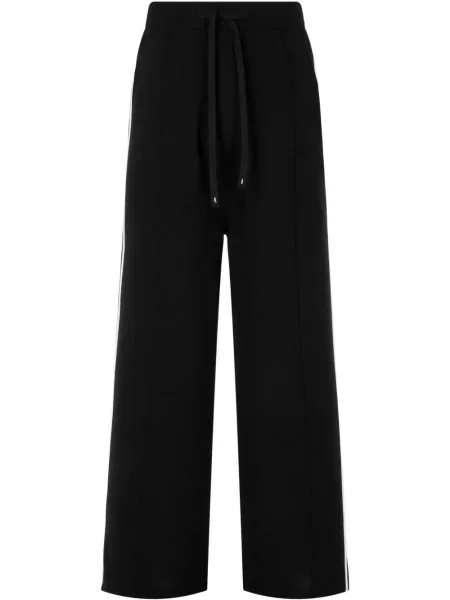 Pantaloni Studio Tomboy cu dungi alergare negru