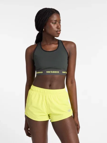 Топ спортивний New Balance Sleek Support темно-сірий сірий
