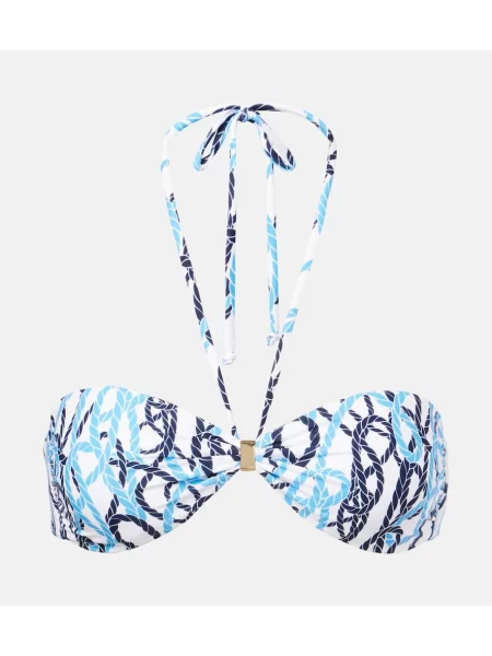 Bikini Melissa Odabash cu gât halter albastru