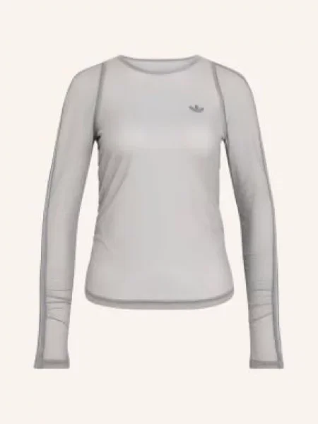 Adidas Originals Koszulka Z Długim Rękawem Adidas Originals Sport Z Siateczki grau szara