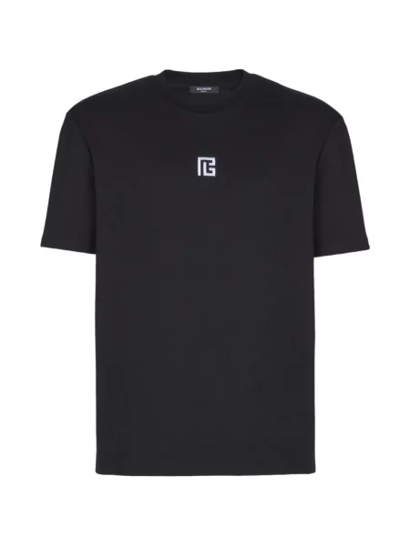 Tricou Balmain cu broderie negru