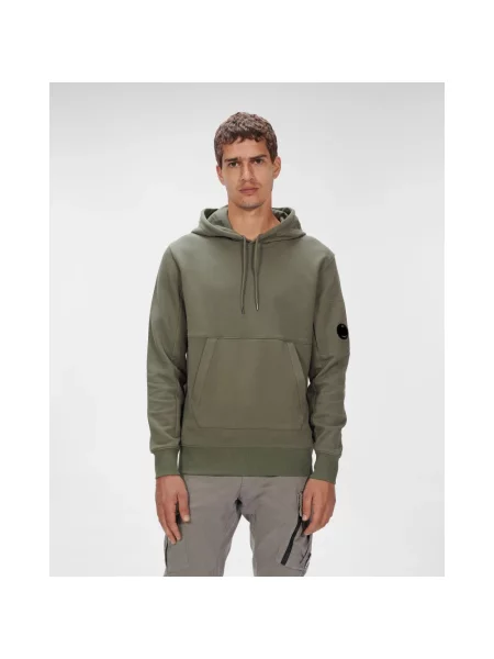 Bluza z kapturem C.p. Company polarowa zielona