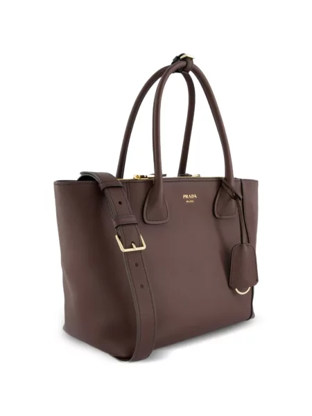 Shopper kabelka Prada hnedá