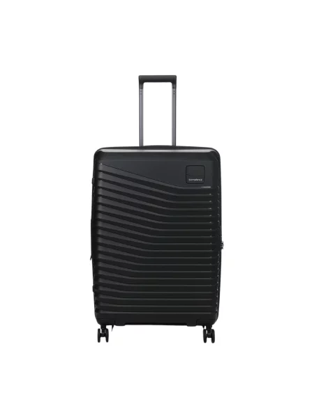 Lniana walizka Samsonite czarna