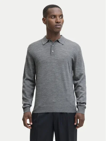 Jack&Jones Пуловер Merino сив