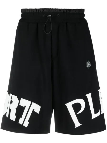 Pantaloni scurți Plein Sport cu imagine negru