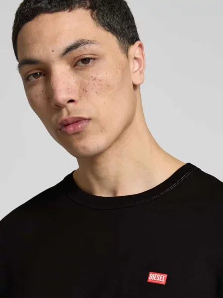 T-shirt z nadrukiem z logo Diesel czarna