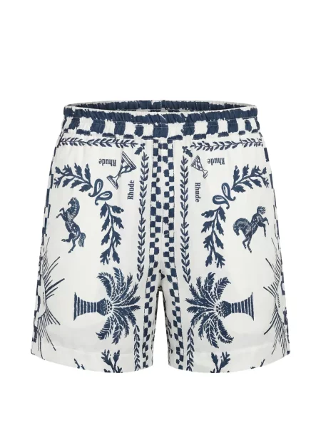 Pantaloni scurți Rhude cu imagine cu cordon alb