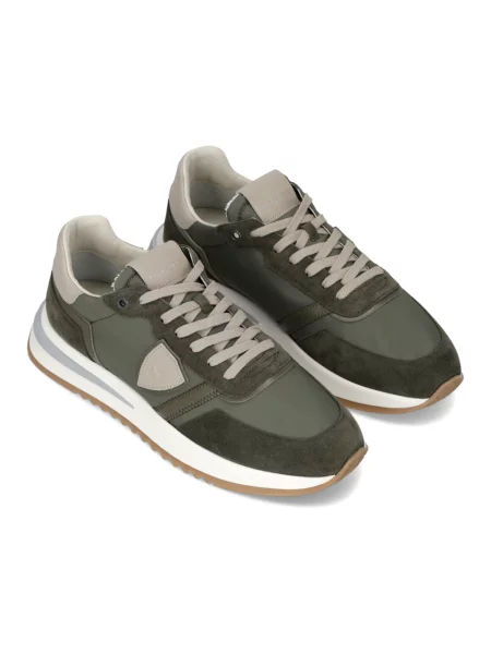 Buty do biegania Philippe Model skórzane do biegania zielone