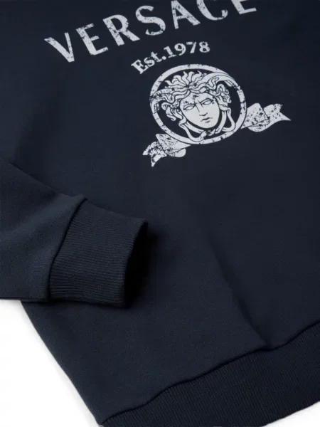Bluza z kapturem dziecięca Versace niebieska