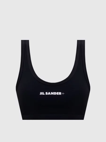 Ліф від купальника з логотипом Jil Sander чорний