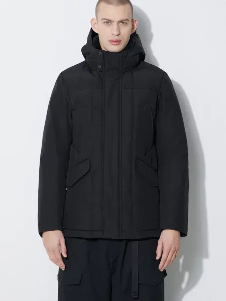 Woolrich geaca de puf Blizzard Field Jacket barbati de iarna negru